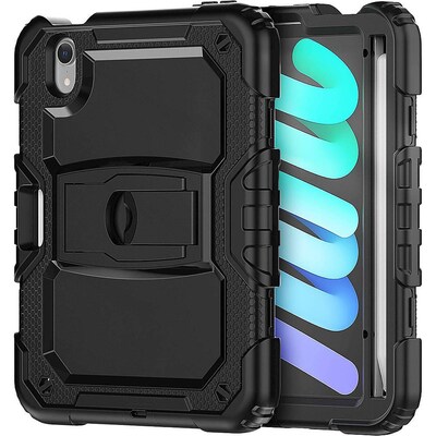 SaharaCase Defense Series Case for Apple iPad mini A17 Pro & 6th Generation 2021, Black (TB00055)