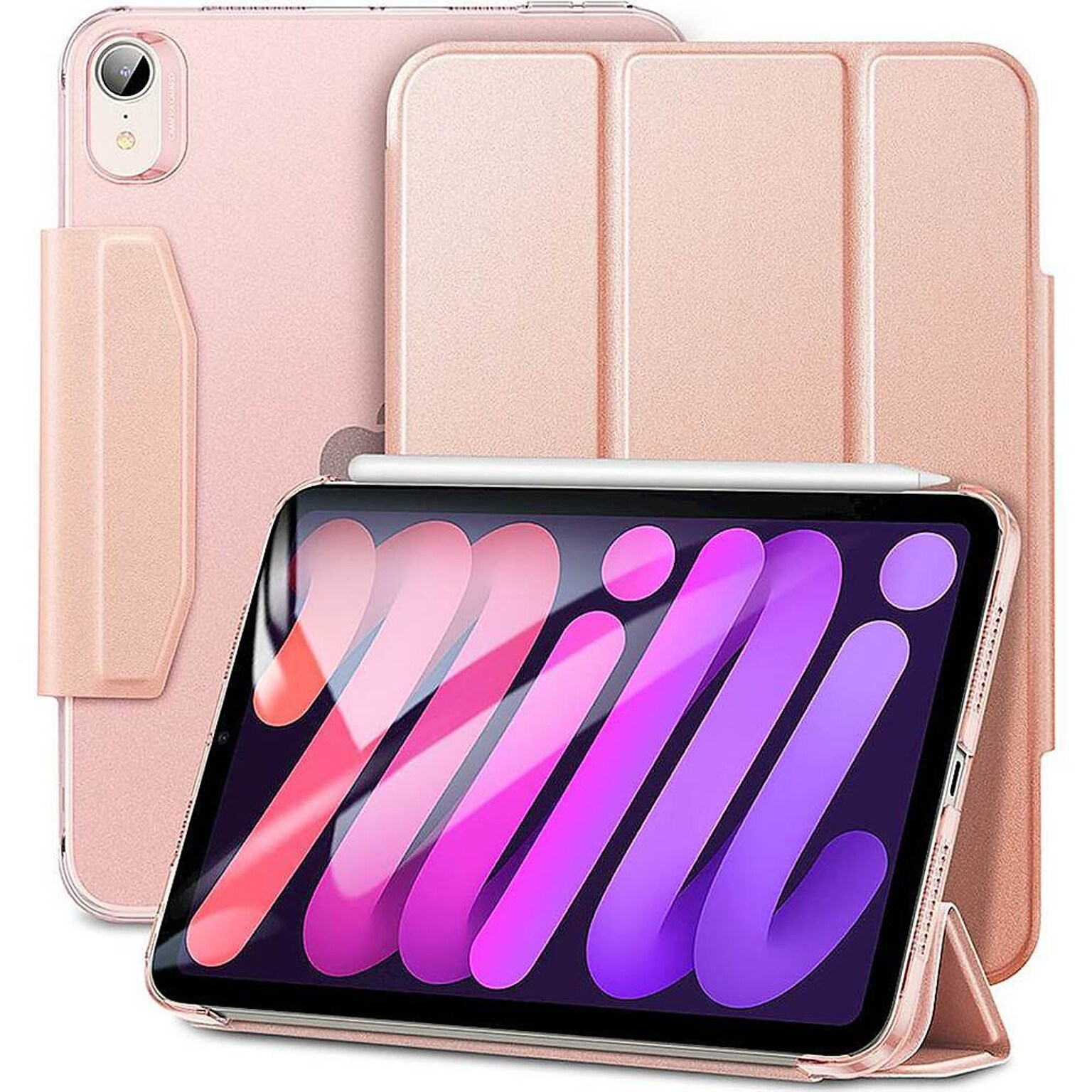 SaharaCase ESR Folio Case for Apple iPad mini A17 Pro & 6th Generation 2021, Rose Gold (TB00044)