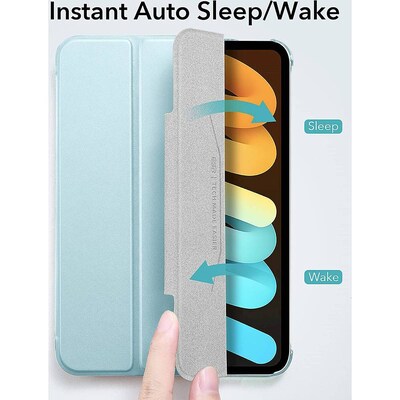 SaharaCase ESR Folio Case for Apple iPad mini A17 Pro & 6th Generation 2021, Aqua (TB00043)