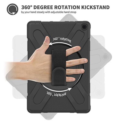 SaharaCase Protection Hand Strap Series for Amazon Fire HD 10 (2021) and Amazon Fire HD 10 Plus (2021), Black (TB00118)