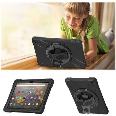 SaharaCase Protection Hand Strap Series for Amazon Fire HD 10 (2021) and Amazon Fire HD 10 Plus (2021), Black (TB00118)