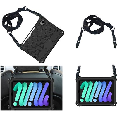 SaharaCase DualShock Series Case for Apple iPad mini A17 Pro & 6th Generation 2021, Black (TB00053)