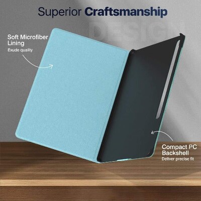 SaharaCase Multi-Angle Case for Samsung Galaxy Tab S7 FE and Tab S8+, Aqua (TB00135)