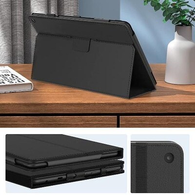 SaharaCase Bi-Fold Folio Case for Amazon Fire HD 10 (2021), Black (TB00115)