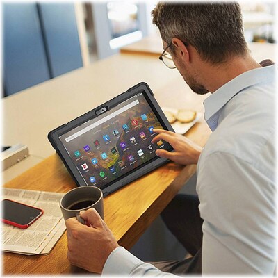 SaharaCase Protection Hand Strap Series for Amazon Fire HD 10 (2021) and Amazon Fire HD 10 Plus (2021), Black (TB00118)