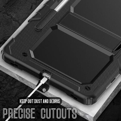SaharaCase Defence Series Case for Samsung Galaxy Tab S7 FE and Tab S8 Plus, Black (TB00133)