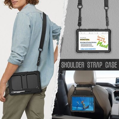 SaharaCase Defence Series Case for Samsung Galaxy Tab S7 FE and Tab S8 Plus, Black (TB00133)