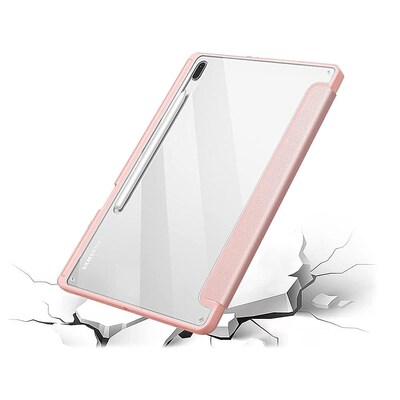 SaharaCase Folio Case for Samsung Galaxy Tab S8+ and Tab S7 FE, Clear/Pink (TB00217)