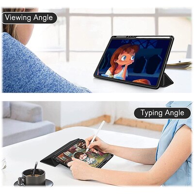 SaharaCase Folio Case for Samsung Galaxy Tab S8 Ultra, Clear/Black (TB00223)