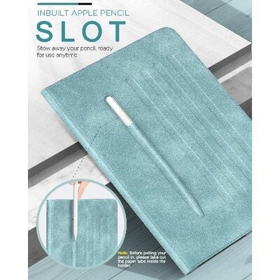 SaharaCase Multi-Angle Folio Case for Apple iPad Pro 12.9 (4th, 5th, and 6th Gen 2020-2022), Aqua (TB00028)