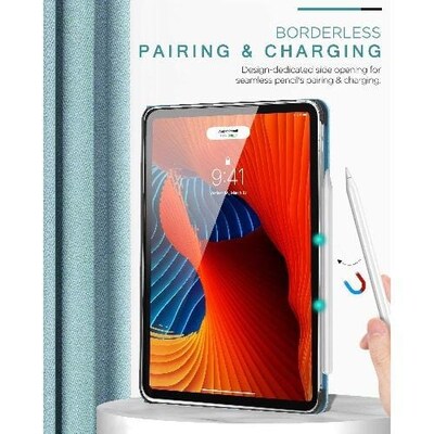 SaharaCase Multi-Angle Folio Case for Apple iPad Pro 12.9" (4th, 5th, and 6th Gen 2020-2022), Aqua (TB00028)