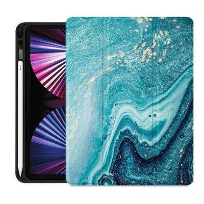 SaharaCase Marble Series Folio Case for Apple iPad Pro 11 (2nd, 3rd, and 4th Gen 2020-2022), Green Marble (TB00014)