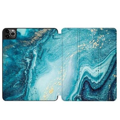 SaharaCase Marble Series Folio Case for Apple iPad Pro 11" (2nd, 3rd, and 4th Gen 2020-2022), Green Marble (TB00014)