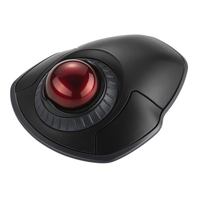 Kensington Orbit Wireless Optical Trackball with Scroll Ring Bluetooth and Radio Frequency, Black