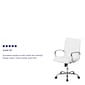 Flash Furniture Whitney Ergonomic LeatherSoft Swivel Mid-Back Executive Office Chairs, White (4GO2286MWH)