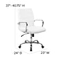 Flash Furniture Whitney Ergonomic LeatherSoft Swivel Mid-Back Executive Office Chairs, White (4GO2286MWH)