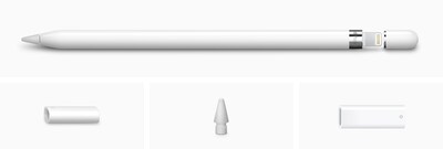 Apple Pencil, 1st Generation, with USB-C to Apple Pencil Adapter, White (MQLY3AM/A)