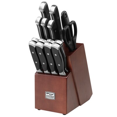 Snapware Steel 16-Piece Espresso Stained Wood Block and Knife Set (1132332)