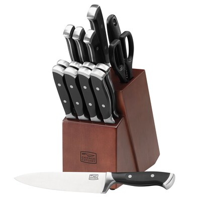 Snapware Steel 16-Piece Espresso Stained Wood Block and Knife Set (1132332)