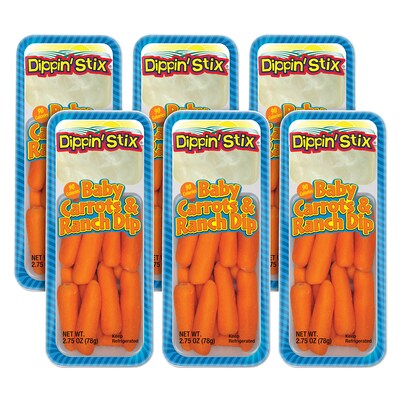 Dippin' Stix  Carrots and Ranch Snack Kit, 2.75, 6/Box (307-00369)