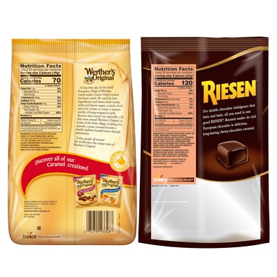 Riesen Carmel Chocolates and Werther's Original Carmel Hard Candies, 30 oz., 2/Bundle (600-00285)