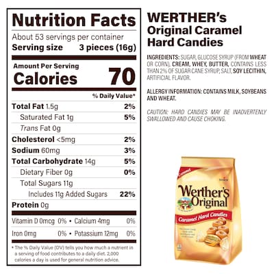 Riesen Carmel Chocolates and Werther's Original Carmel Hard Candies, 30 oz., 2/Bundle (600-00285)