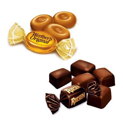Riesen Carmel Chocolates and Werther's Original Carmel Hard Candies, 30 oz., 2/Bundle (600-00285)