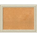 Amanti Art Framed Cork Board Large Country White Wash 33 x 25 Frame White (DSW3979328)