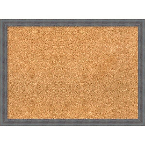 Amanti Art Framed Cork Board Large Dixie Grey Rustic 30 x 22 Frame Grey (DSW3980597)