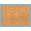 Amanti Art Framed Cork Board Large Sky Blue Rustic 31 x 23 Frame Blue (DSW3981373)