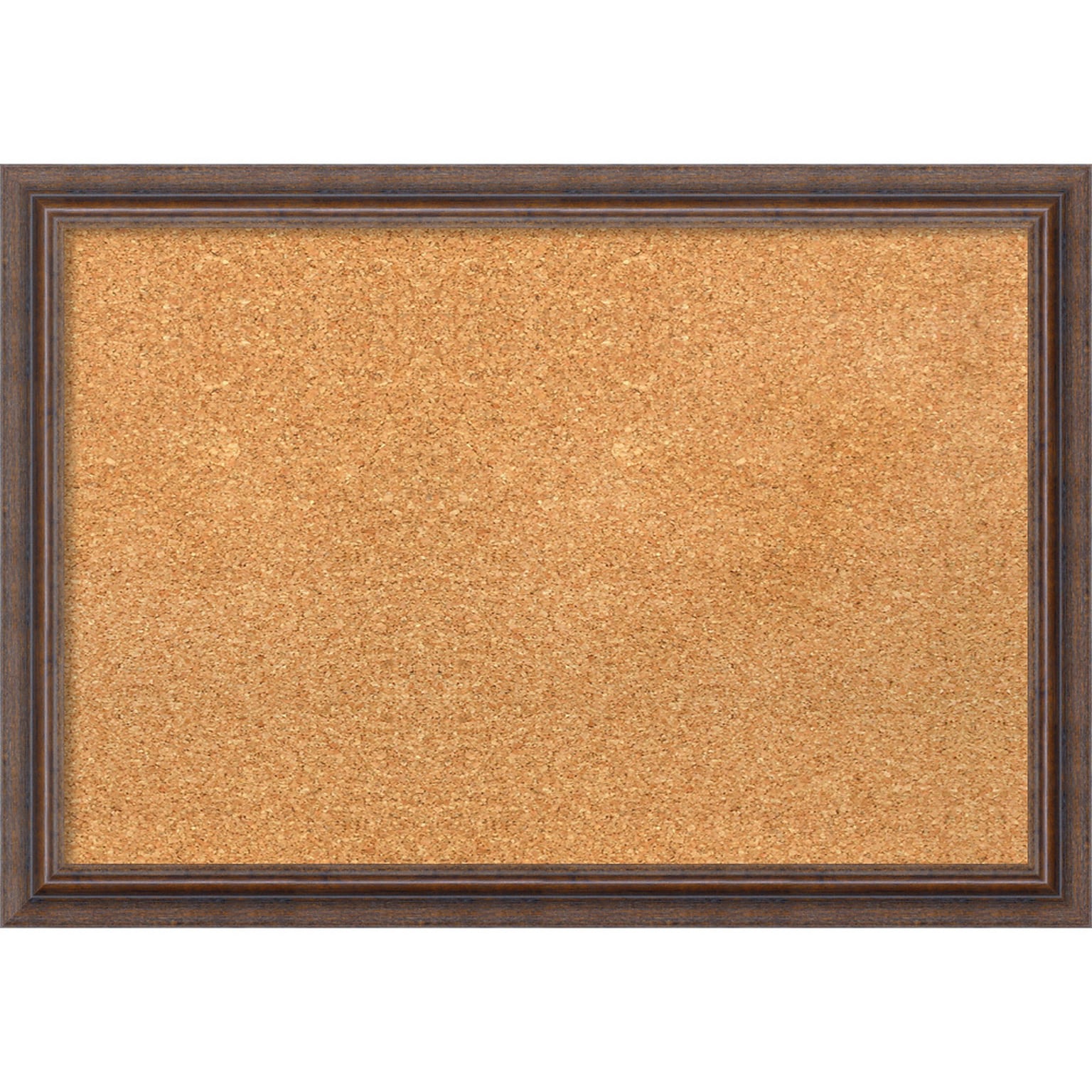 Amanti Art Framed Cork Board Medium Distressed Rustic Brown 27 x 19 Frame Brown (DSW3982840)