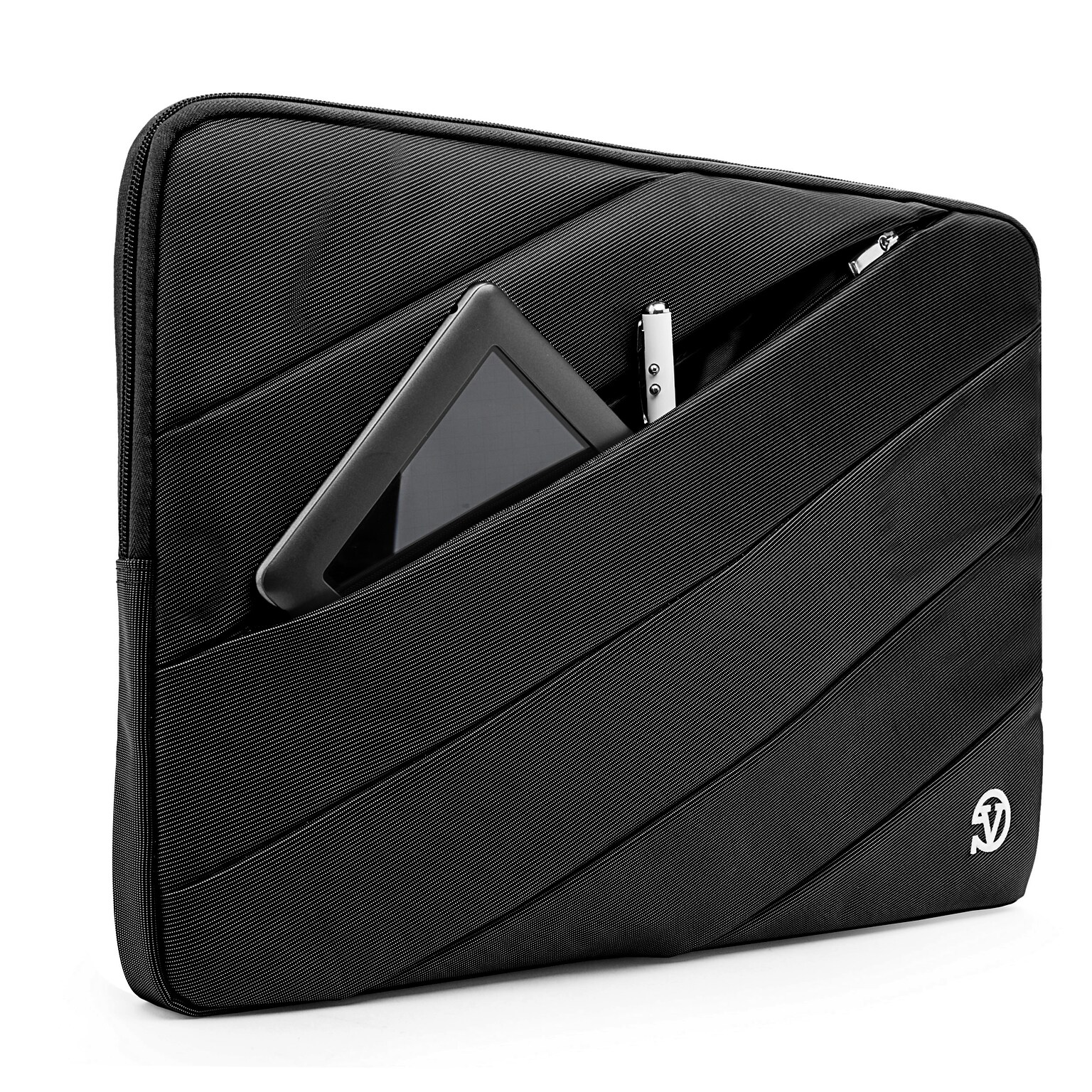 Vangoddy Nylon Sleeve Case for 14 inch 15.6 Inch Laptop, Black (PT_NBKLEA111_HP)