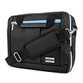 Vangoddy Nylon Backpack Messenger Shoulder Bag Case for 13.3 to 14 Inch Laptop, Aqua Blue (PT_NBKLEA281_17)