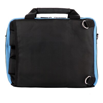 Vangoddy Laptop Messenger, Black/Aqua Nylon (PT_NBKLEA291_17)