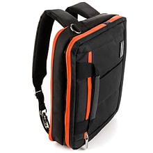 Vangoddy Laptop Briefcase, Black/Orange Nylon (PT_NBKLEA294_17)