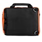 Vangoddy Nylon Backpack Messenger Shoulder Bag Case for 15.6 Inch Laptop, Black Orange (PT_NBKLEA294_17)