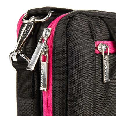 Vangoddy Laptop Tote, Black/Pink Nylon (PT_NBKLEA293_17)