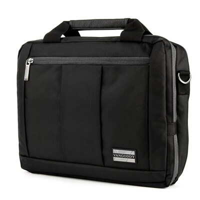 Vangoddy Nylon Backpack Messenger Shoulder Bag Case for 13.3 to 14 Inch Laptop, Black (PT_NBKLEA282_17)