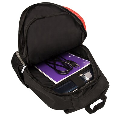 Vangoddy Mesh Nylon Backpack for 15.6 Inch Laptop, Black Red (PT_NBKLEA034_BS)