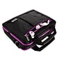 Vangoddy Nylon Backpack Messenger Shoulder Bag Case for 15.6 Inch Laptop, Black Purple (PT_NBKLEA295_17)