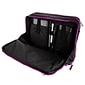 Vangoddy Nylon Backpack Messenger Shoulder Bag Case for 11 to 12 Inch Laptop, Black Purple (PT_NBKLEA275_17)