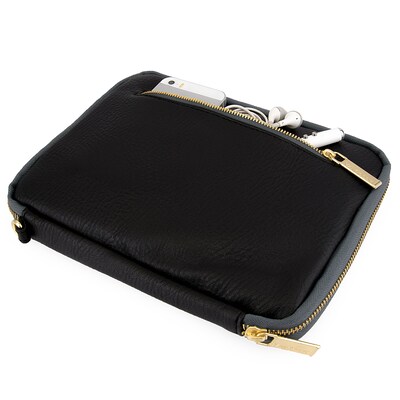 Vangoddy Leather Tablet Sleeve for iPad Samsung Galaxy Kindle Fire, Black (PT_RDYLEA591_HP)