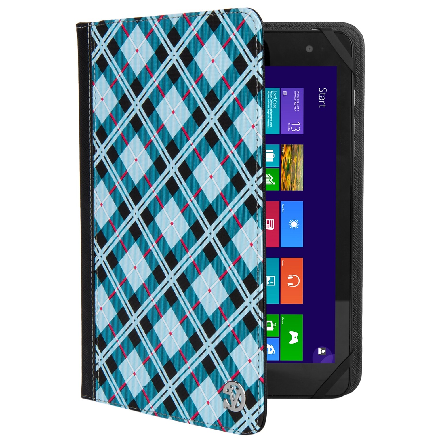 Vangoddy Universal Tablet Case for iPad Pro 10.5 Inch, Blue Checker