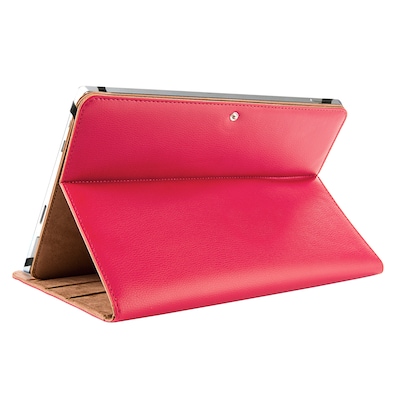 Vangoddy Leather Executive Universal Portfolio Case for 10 inch to 11.5 Inch tablet, Pink (PT_SURLEA