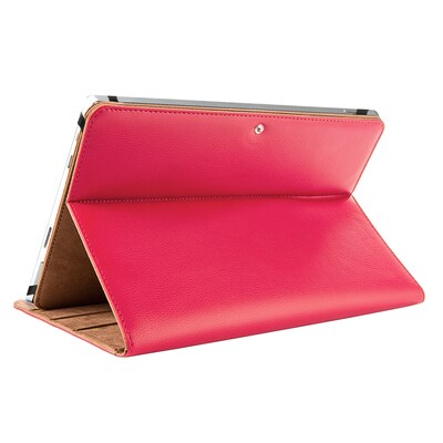 Vangoddy Leather Executive Universal Portfolio Case for 10 inch to 11.5 Inch tablet, Pink (PT_SURLEA