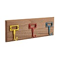 AdirHome Colorful Wooden Coat Hooks with Name Slots