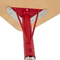 ECR4Kids Thermo-Fused Adjustable 60L x 24W Rectangle Laminate Activity Table Maple/Maple/Red (ELR-14208-MPMPRDSS)
