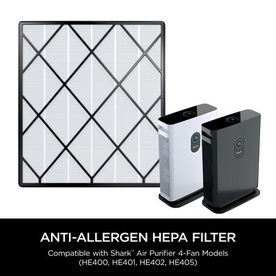 Shark Anti-Allergen NANOSEAL True HEPA Air Purifier Filter, 17" x 15" x 1.5" (HE4FKBAS)