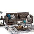 Simpli Home Nantucket 33 inch Square Coffee Table in Walnut Brown (3AXCNTT-02)
