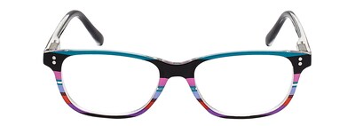 VK Couture +2.00 Strength High Fashion Reading Glasses, Blue Stripe (E1304)